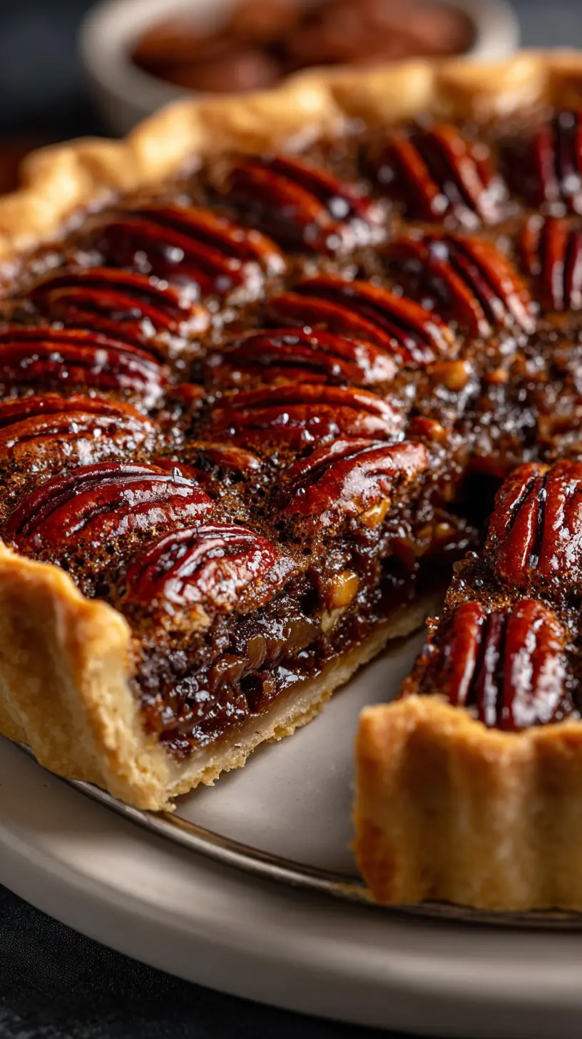 Serving suggestion for Decadent Chocolate Pecan Pie That Will Wow Your Guests — chocolate pecan pie