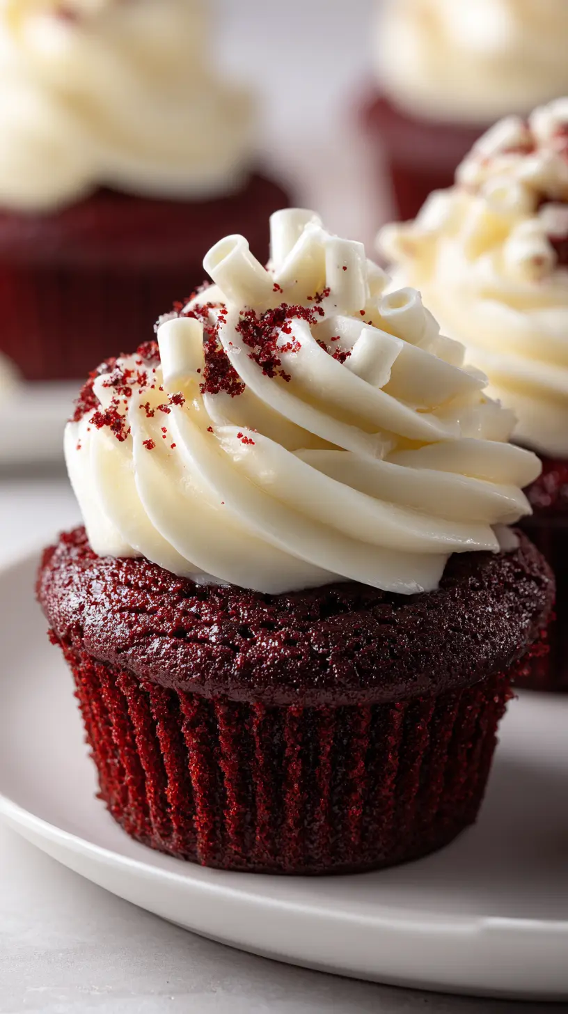 Decadent Red Velvet Cheesecake Cupcakes to Savor at Home Serving suggestion for Decadent Red Velvet Cheesecake Cupcakes to Savor at Home — red velvet cheesecake cupcakes