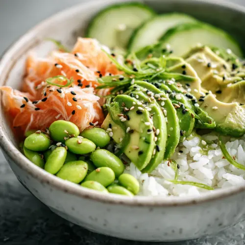 Deconstructed California Roll Sushi Bowls — homemade Deconstructed California Roll Sushi Bowls recipe