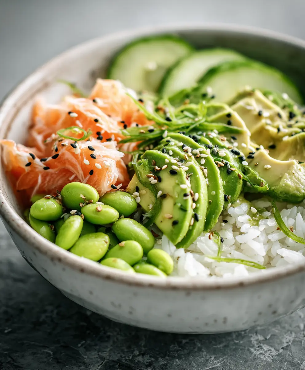 Deconstructed California Roll Sushi Bowls — homemade Deconstructed California Roll Sushi Bowls recipe