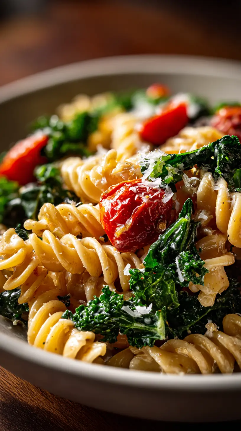 Step-by-step preparation of Delicious Kale Caesar Pasta Salad for Easy Healthy Meals (kale Caesar pasta salad)