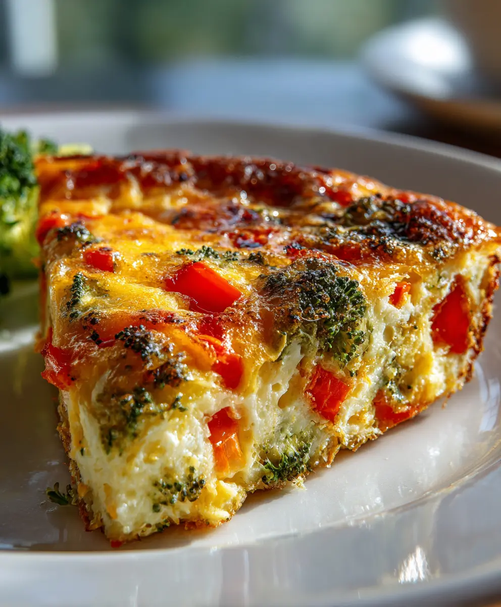 Easy Crustless Garden Vegetable Quiche — homemade crustless garden vegetable quiche recipe