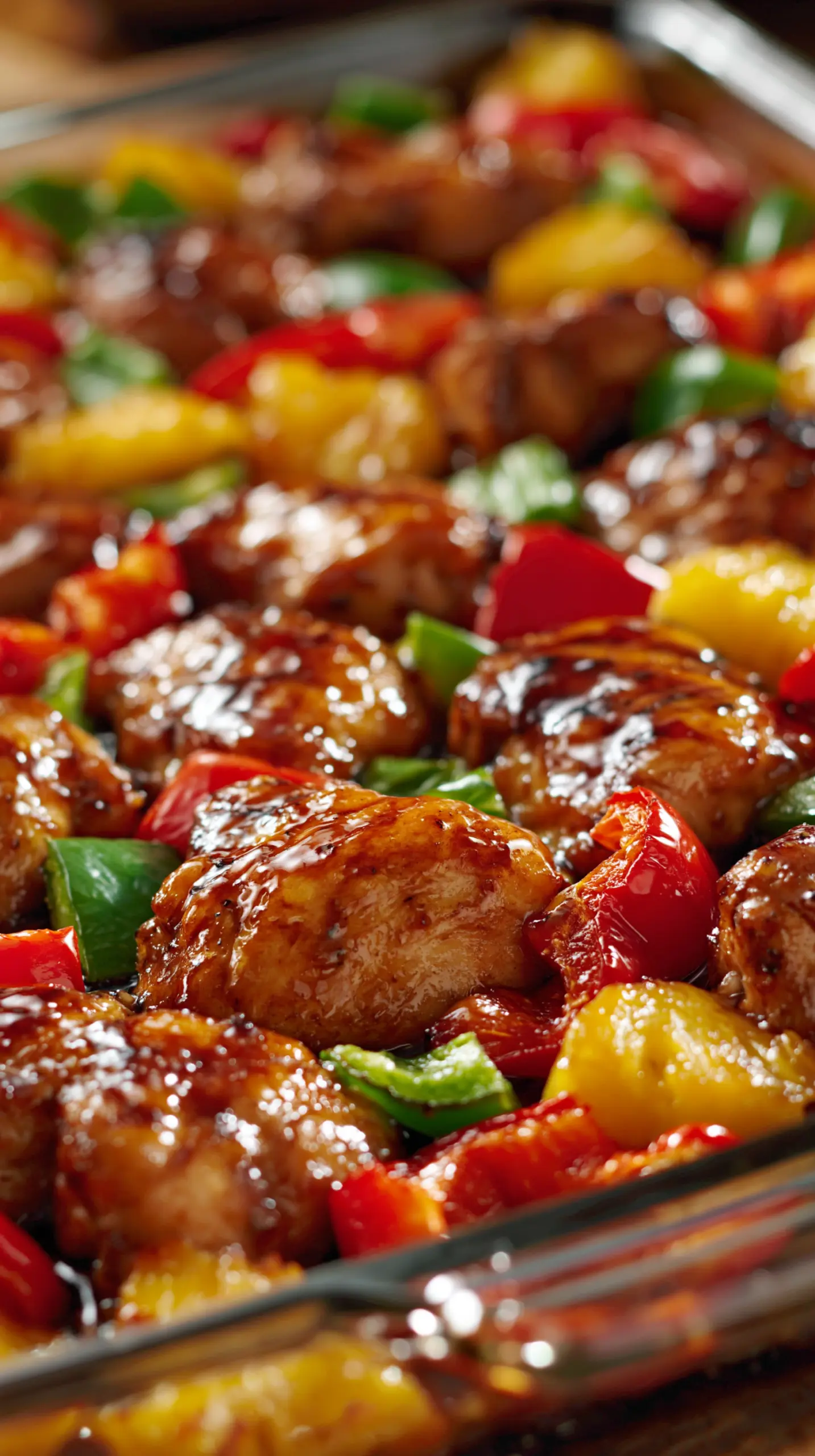 Serving suggestion for Easy Hawaiian Chicken Sheet Pan Dinner — Hawaiian chicken sheet pan dinner