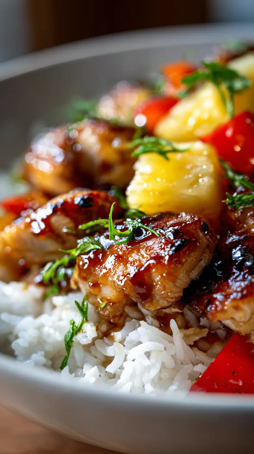 Step-by-step preparation of Easy Hawaiian Huli Huli Chicken Bowls (Huli Huli Chicken Bowls)