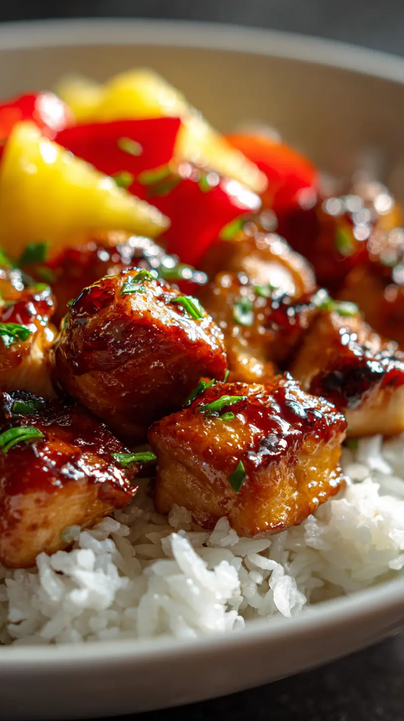 Serving suggestion for Easy Hawaiian Huli Huli Chicken Bowls — Huli Huli Chicken Bowls