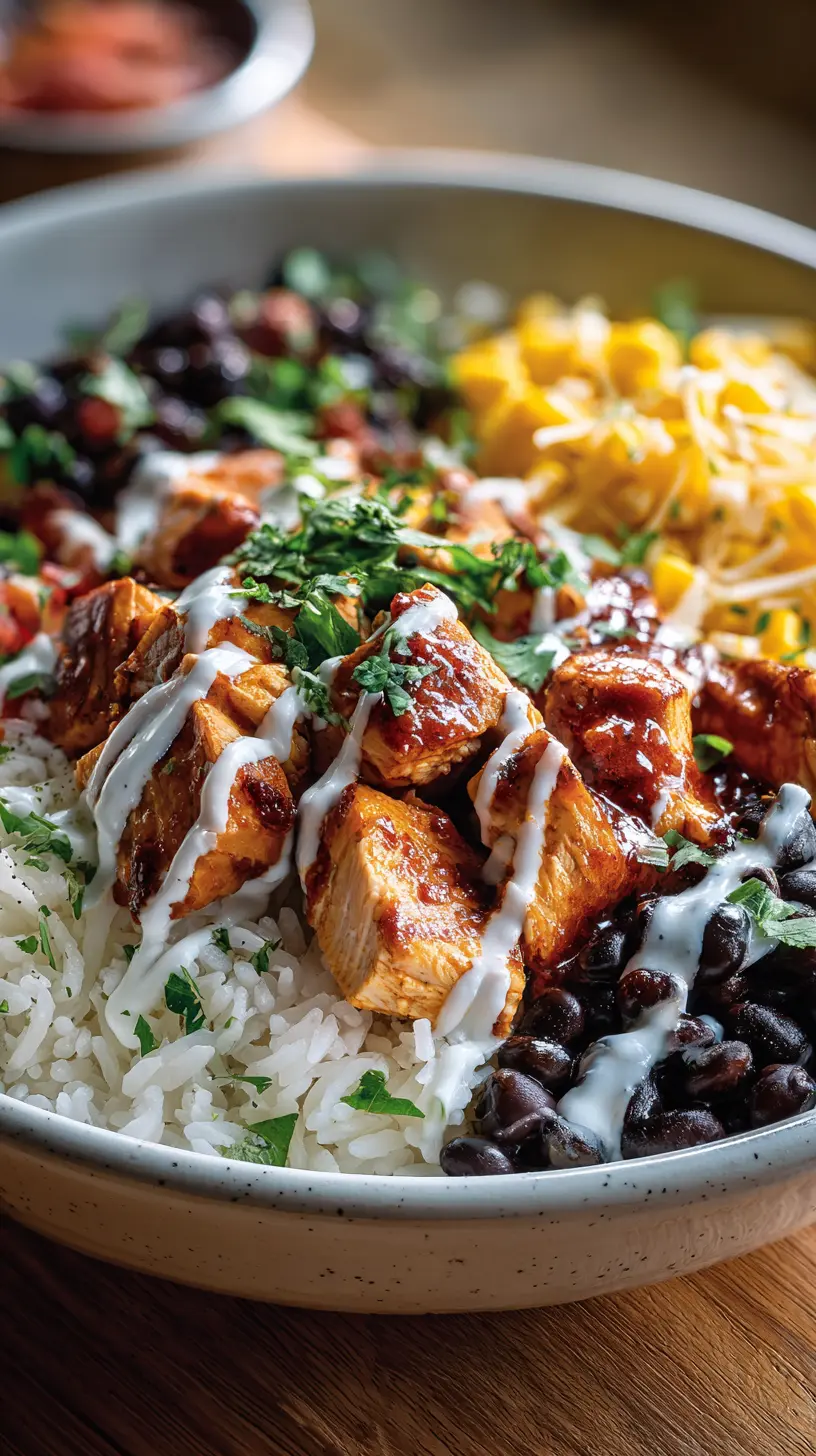 Serving suggestion for Easy Homemade Chicken Burrito Bowl — Chicken Burrito Bowl