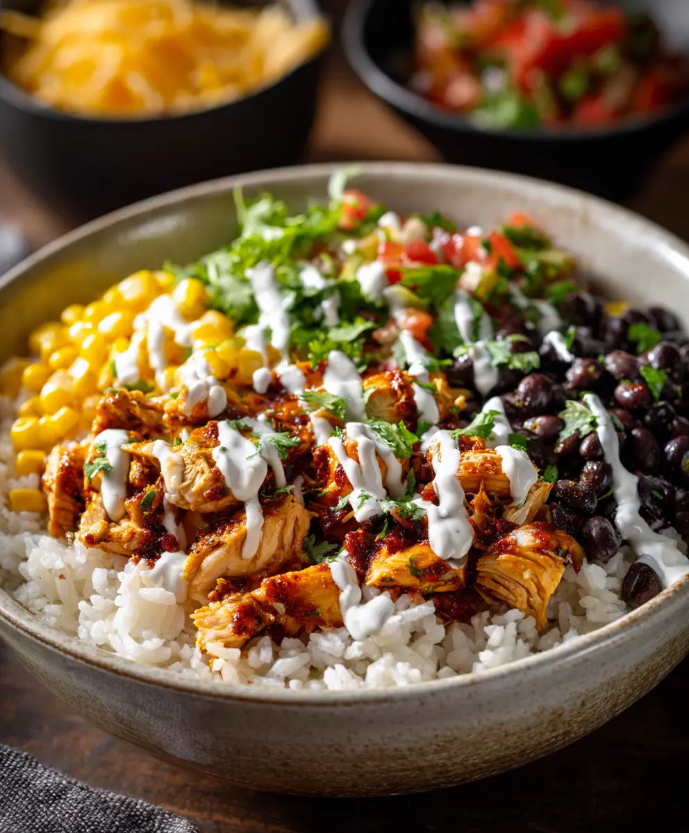 Easy Homemade Chicken Burrito Bowl — homemade Chicken Burrito Bowl recipe