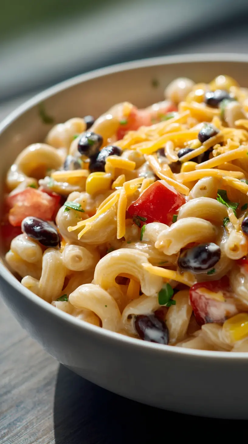 Serving suggestion for Easy Mexican Macaroni Salad (Crowd-Pleasing Side Dish) — Mexican Macaroni Salad
