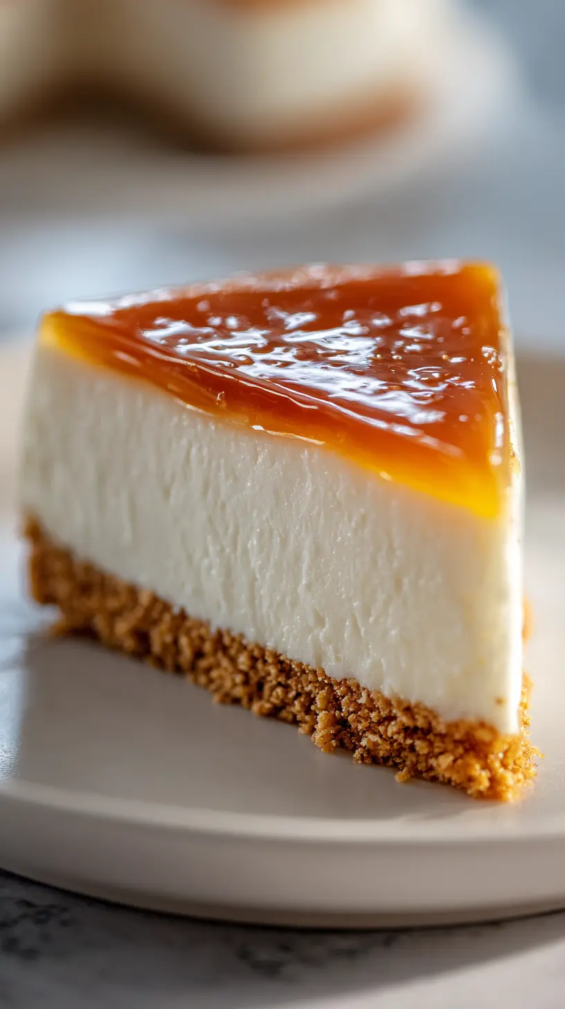 Serving suggestion for Easy No-Bake Greek Yogurt Jello Cheesecake — no-bake greek yogurt jello cheesecake