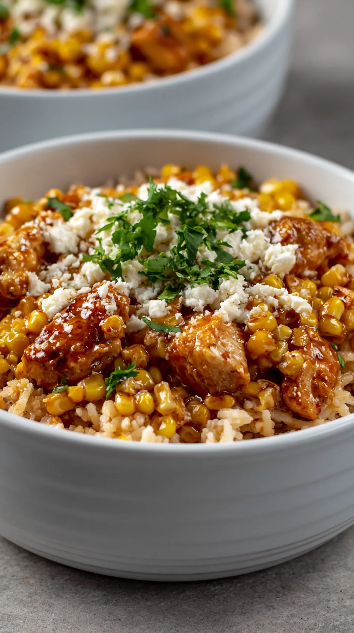 Step-by-step preparation of Easy Street Corn Chicken Rice Bowls (Meal Prep) (street corn chicken rice bowls)