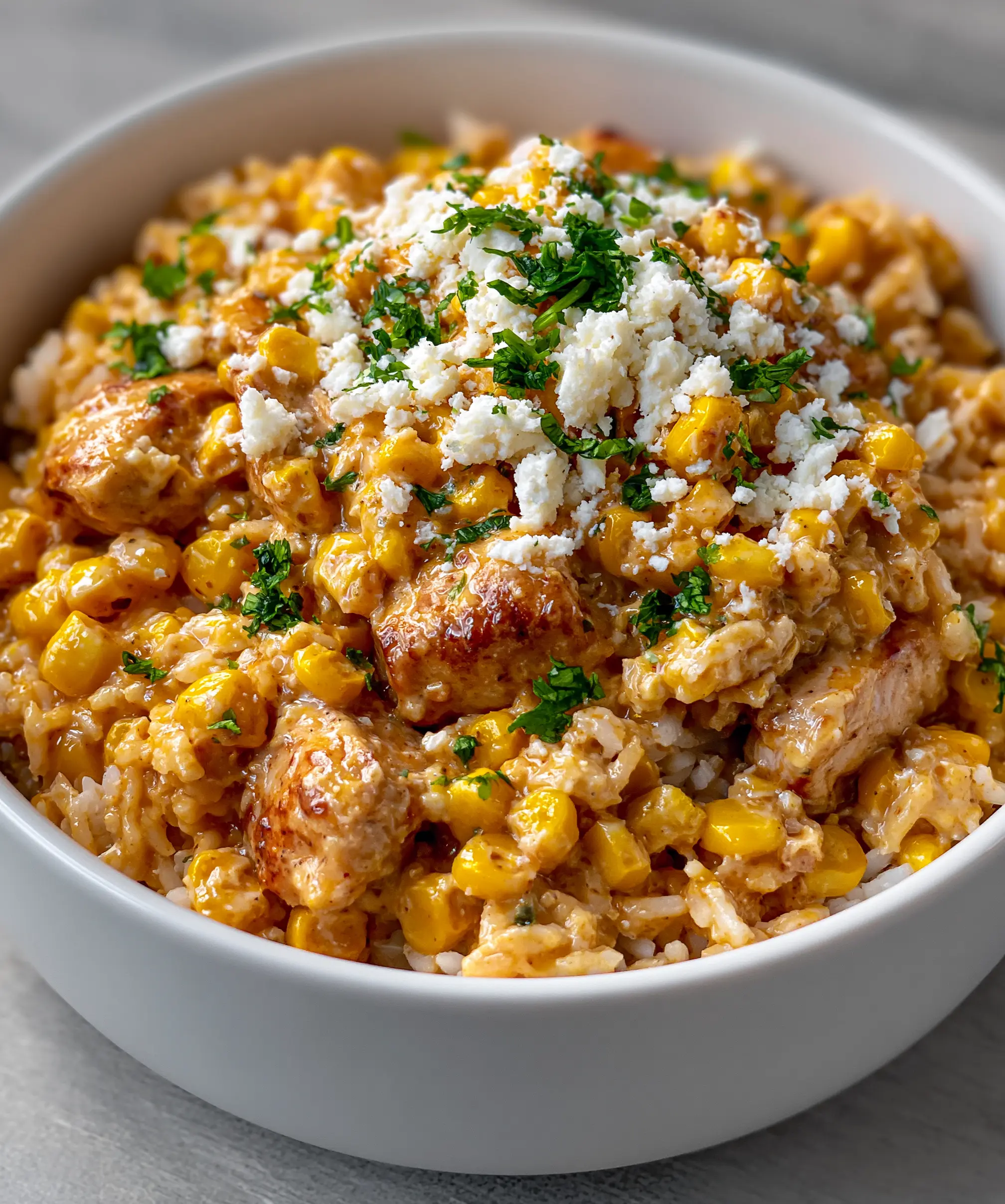 Easy Street Corn Chicken Rice Bowls (Meal Prep) — homemade street corn chicken rice bowls recipe