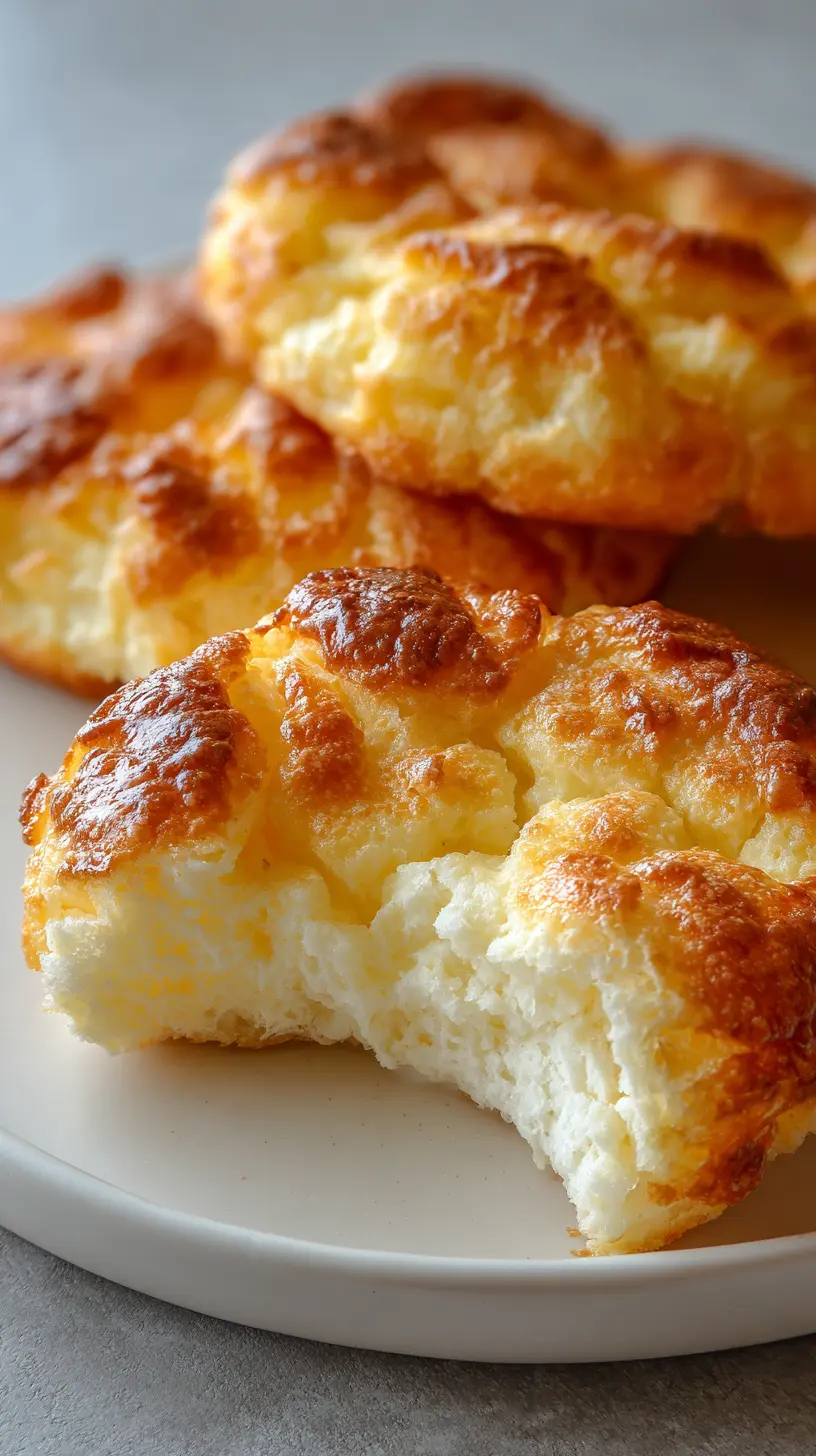 Serving suggestion for Fluffy Keto Cottage Cheese Cloud Bread — keto cottage cheese cloud bread