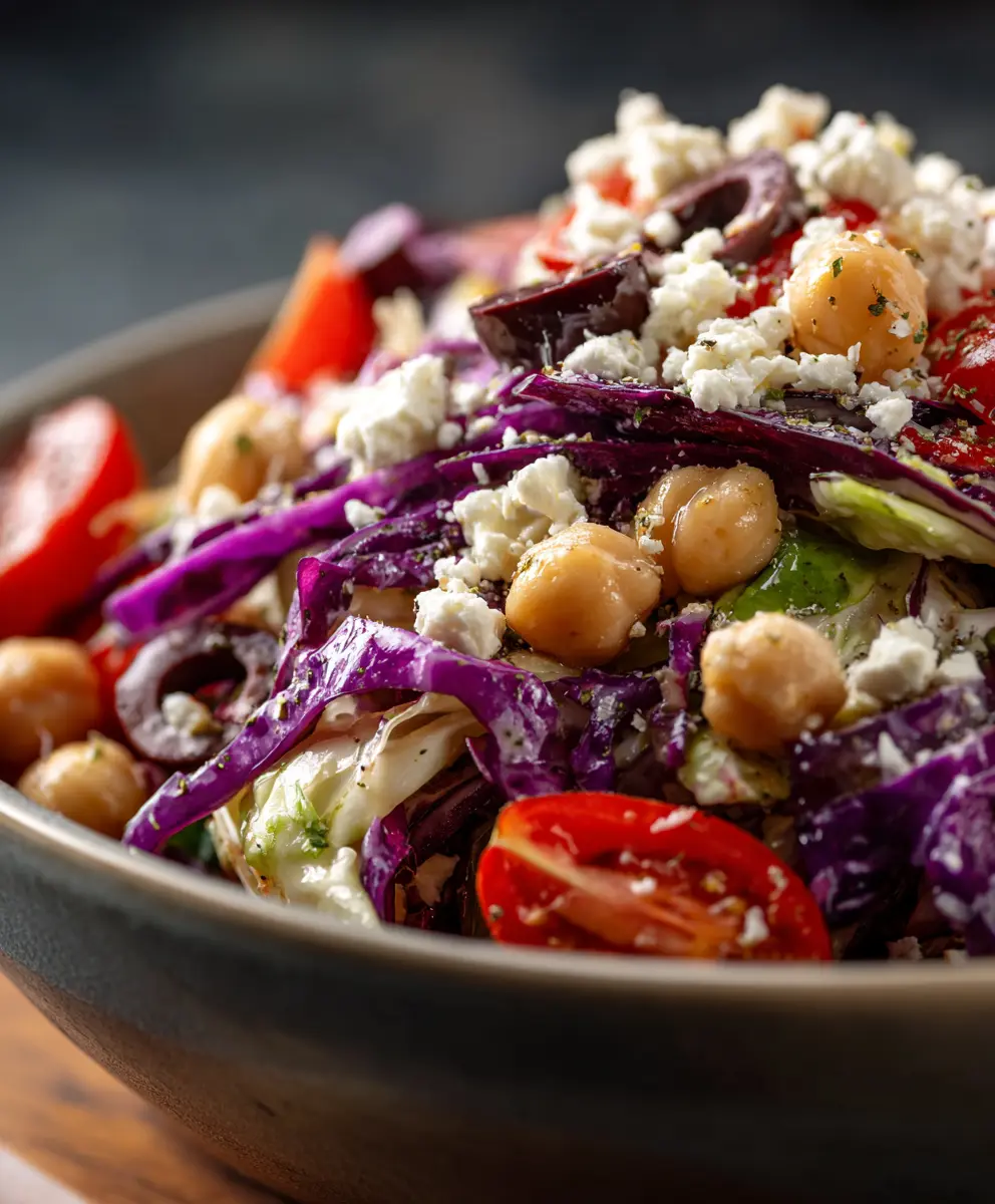 Fresh & Healthy Mediterranean Salad — homemade Mediterranean salad recipe