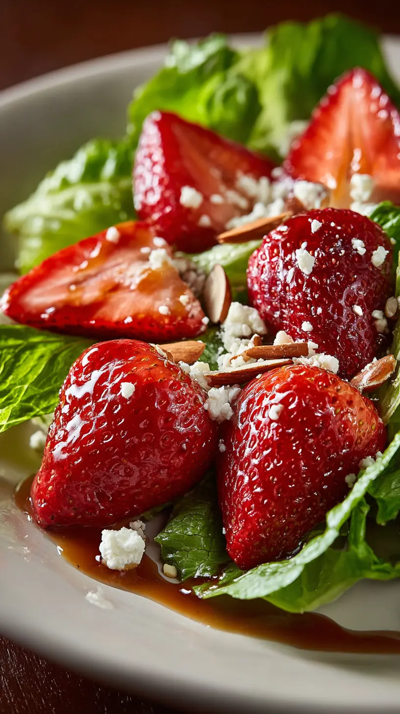 Step-by-step preparation of Fresh Strawberry Romaine Feta Salad (strawberry romaine feta salad)