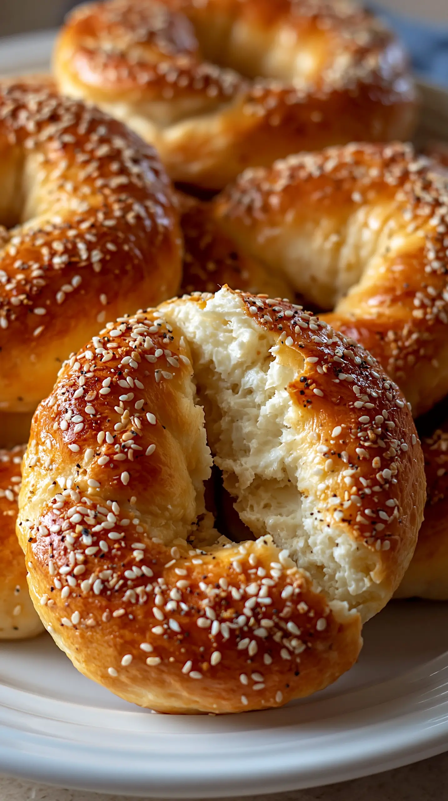 Serving suggestion for Golden Viral Cottage Cheese Bagels — cottage cheese bagels