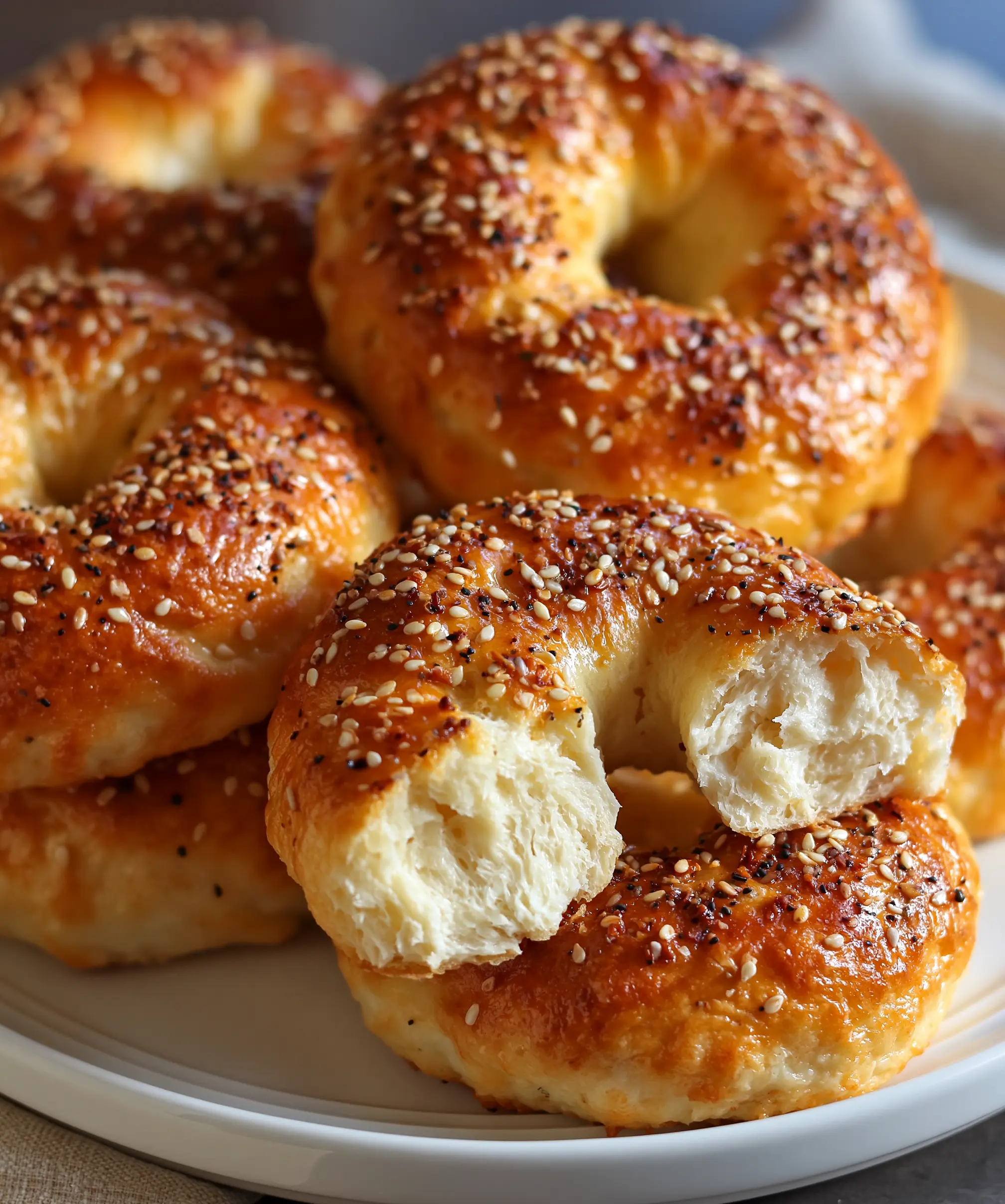 Golden Viral Cottage Cheese Bagels — homemade cottage cheese bagels recipe