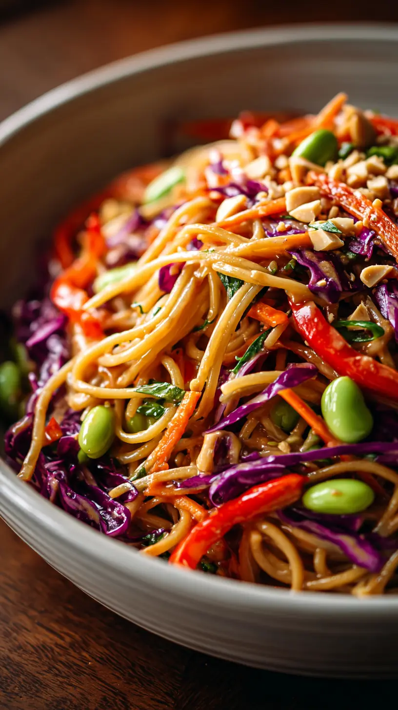 Serving suggestion for Grain-Free Thai Peanut Pasta Salad — Grain-Free Thai Peanut Pasta Salad