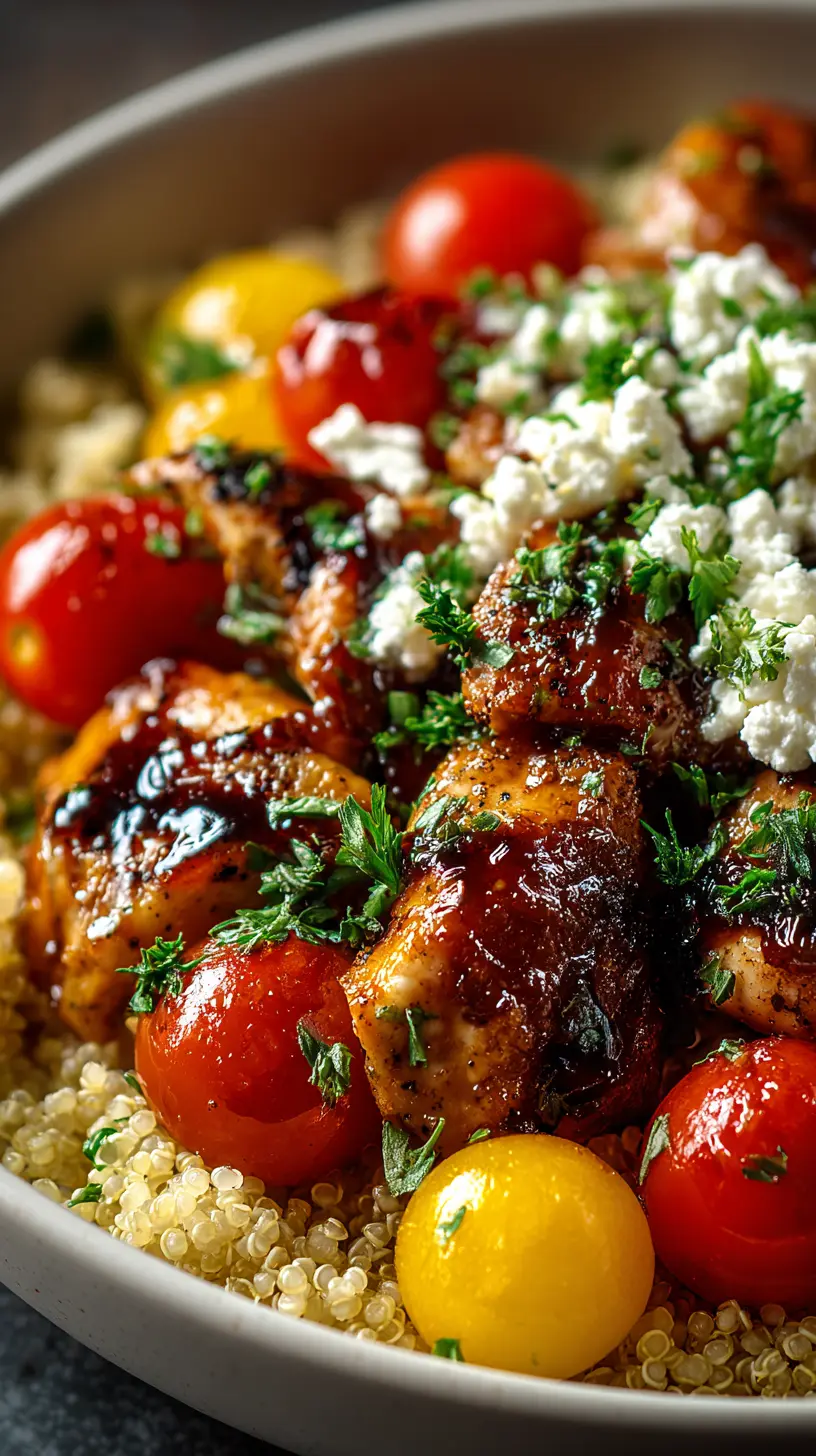 Serving suggestion for Healthy Greek Chicken Bowls (Meal Prep) — Healthy Greek Chicken Bowls
