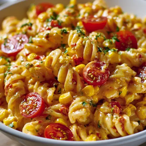 Healthy Mexican Street Corn Pasta Salad (Quick & Easy) — homemade Mexican Street Corn Pasta Salad recipe