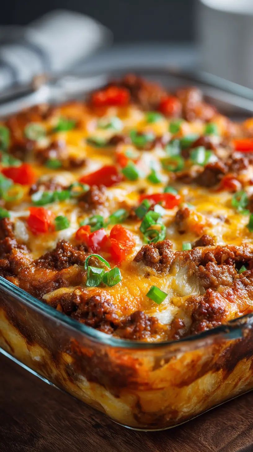 Serving suggestion for Hearty Hobo Casserole with Ground Beef for Cozy Family Dinners — Hobo Casserole with Ground Beef