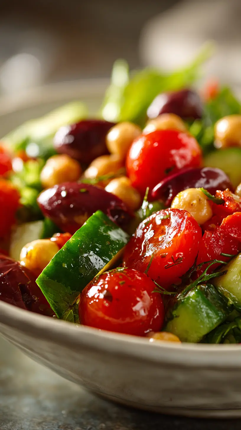 Step-by-step preparation of Hearty Italian Chopped Salad with Lemon Dressing (Italian chopped salad)