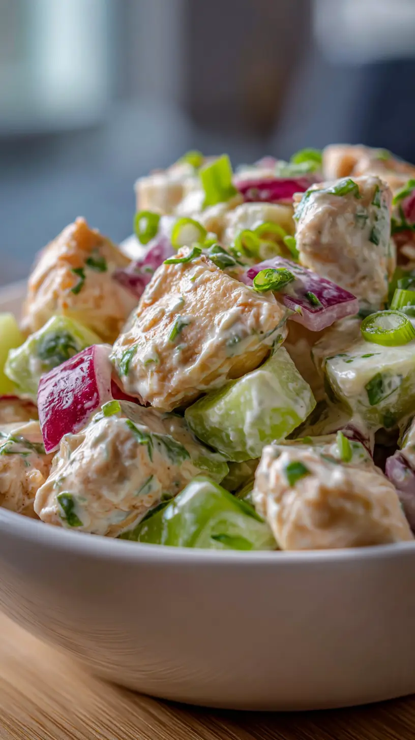 Serving suggestion for High-Protein Cottage Cheese Chicken Salad (Gluten-Free) — cottage cheese chicken salad