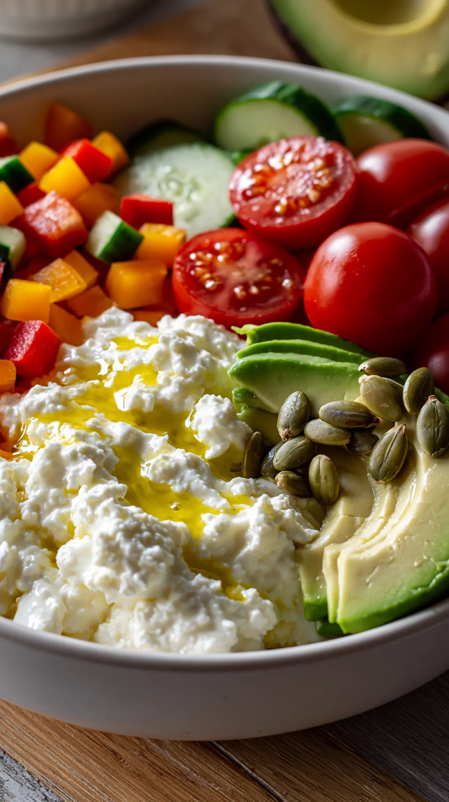 Step-by-step preparation of High-Protein Cottage Cheese Power Bowl (High-Protein Cottage Cheese Power Bowl)