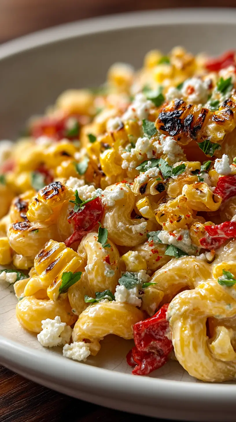 Step-by-step preparation of High-Protein Mexican Street Corn Pasta Salad (High-Protein Mexican Street Corn Pasta Salad)