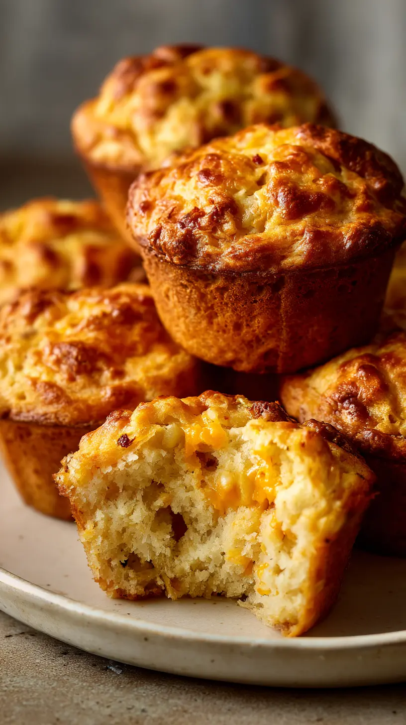 Serving suggestion for Irresistible Apple and Cheddar Savory Muffins for Every Meal — apple and cheddar savory muffins