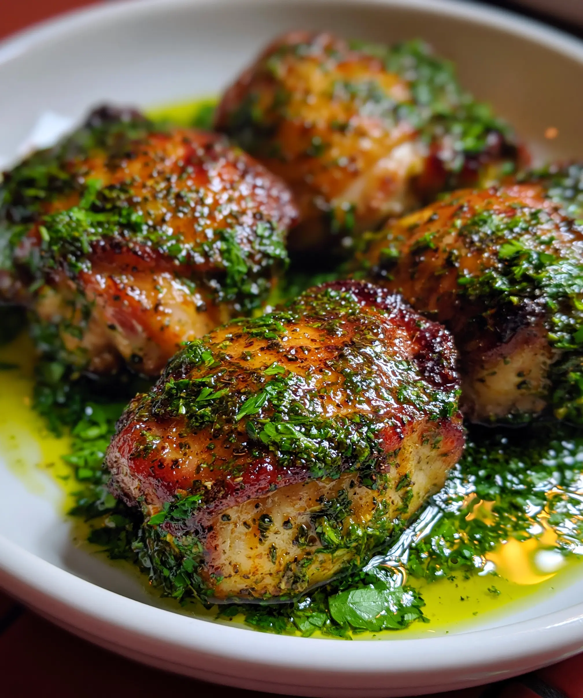 Juicy Pan-Seared Chimichurri Chicken Thighs — homemade Pan-Seared Chimichurri Chicken Thighs recipe