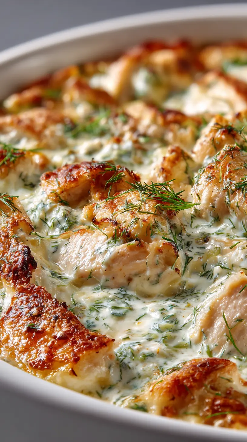 Low-Carb Dump-and-Bake Chicken Tzatziki Casserole Step-by-step preparation of Low-Carb Dump-and-Bake Chicken Tzatziki Casserole (chicken tzatziki casserole)