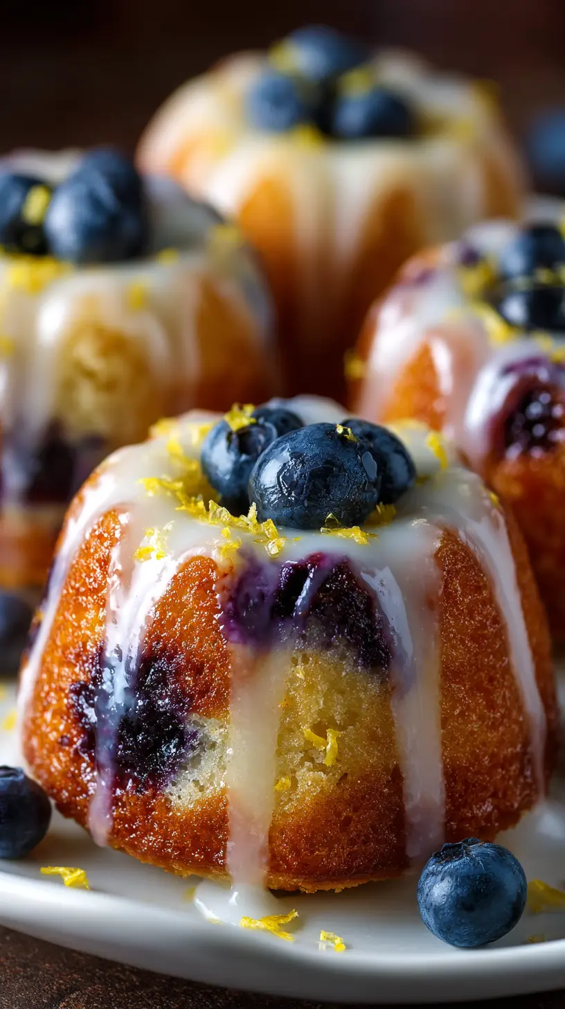 Step-by-step preparation of Mini Blueberry Lemon Bundt Cakes for a Sweet Citrus Escape (Mini Blueberry Lemon Bundt Cakes)