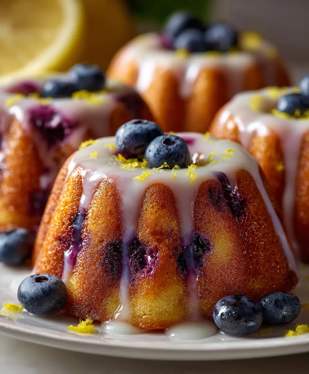 Mini Blueberry Lemon Bundt Cakes for a Sweet Citrus Escape — homemade Mini Blueberry Lemon Bundt Cakes recipe