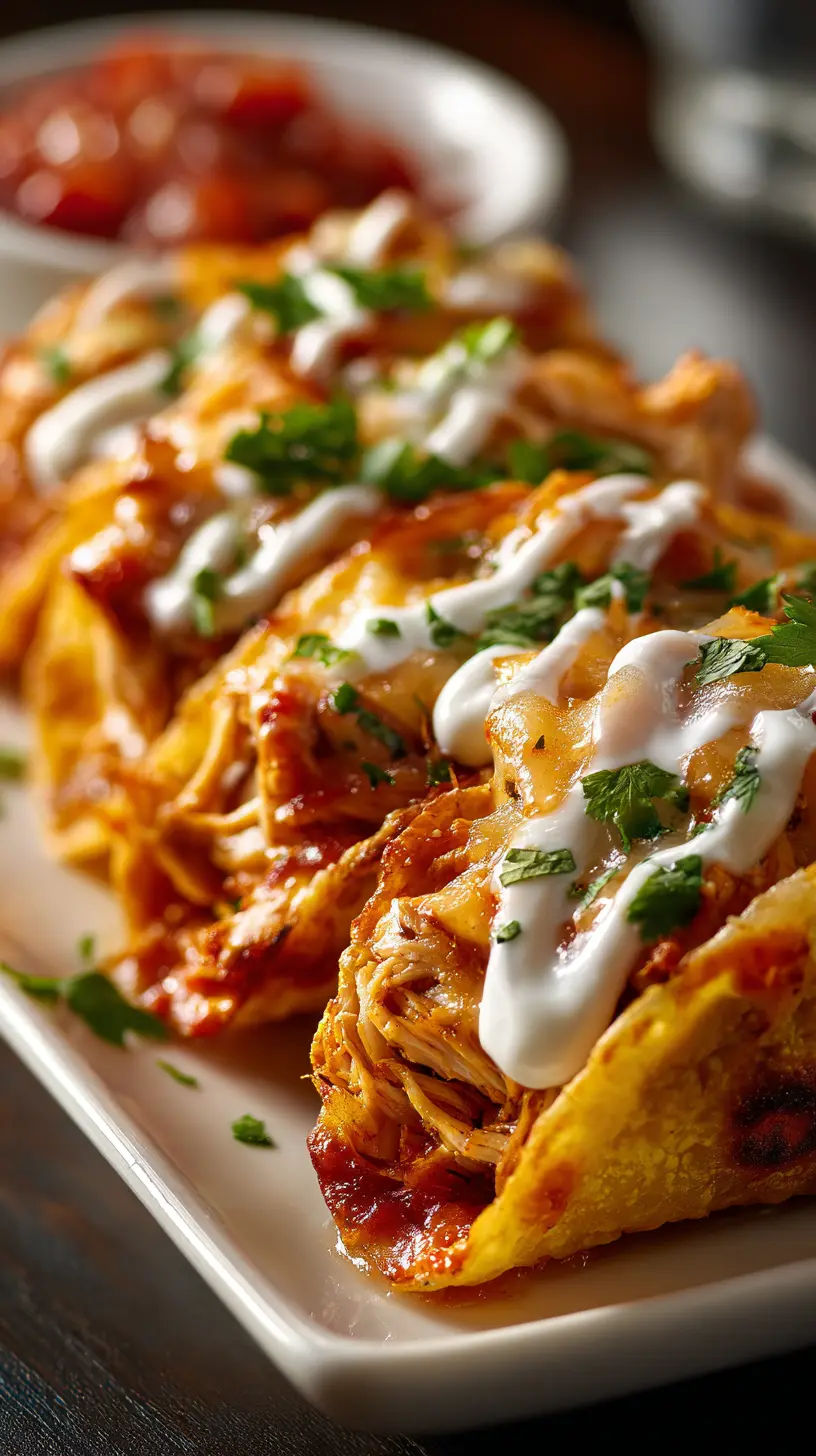 Serving suggestion for Mouthwatering Mini Baked Chicken Tacos You’ll Love Tonight — mini baked chicken tacos