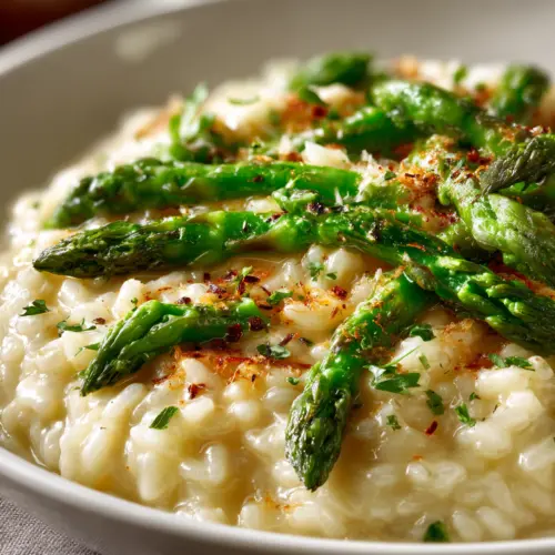 Parmesan Lemon Asparagus Risotto — homemade Parmesan Lemon Asparagus Risotto recipe