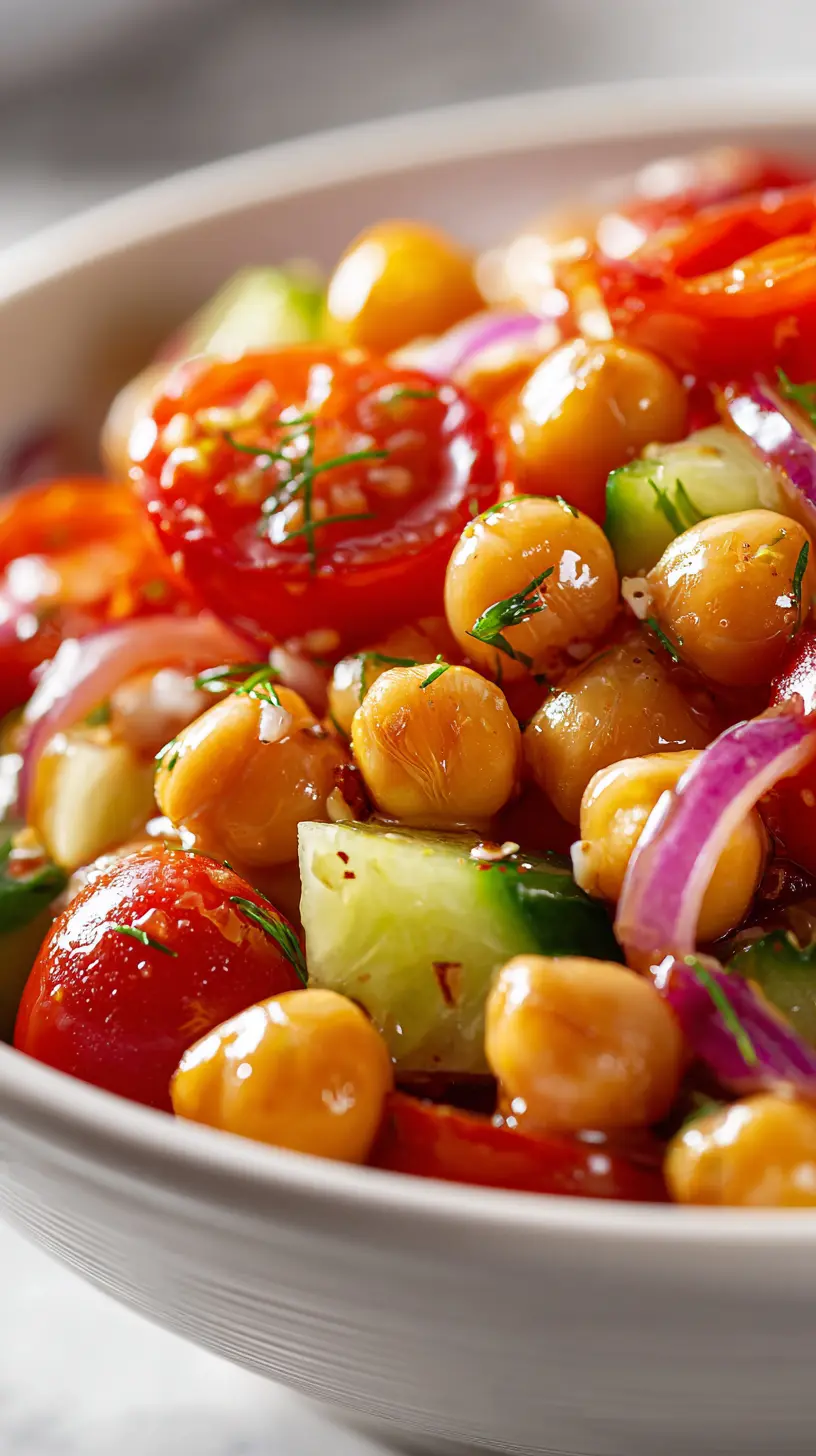 Step-by-step preparation of Quick & Easy Mediterranean Chickpea Salad (Mediterranean chickpea salad)