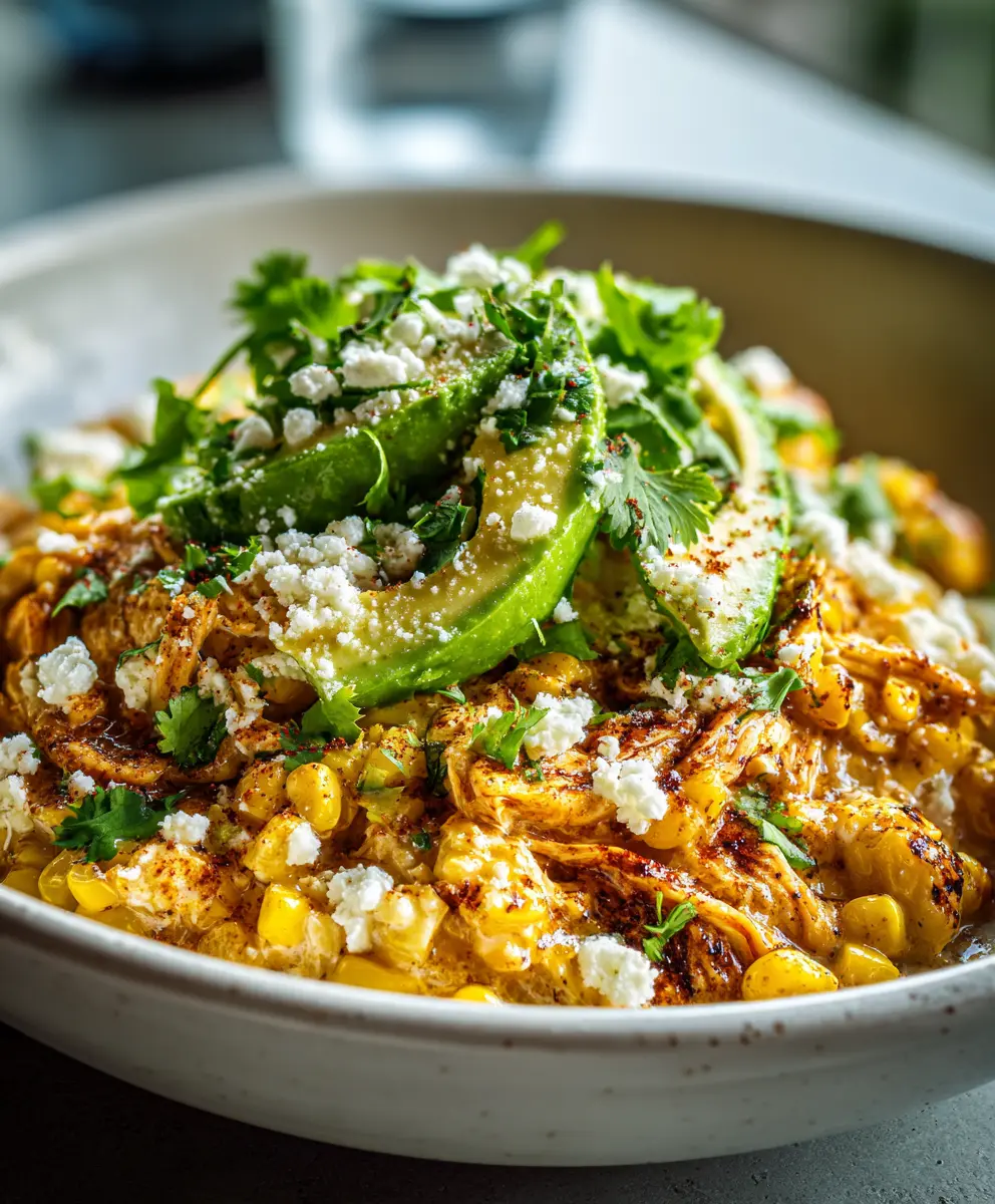 Quick & Easy Mexican Street Corn Chicken Bowls — homemade Mexican Street Corn Chicken Bowls recipe