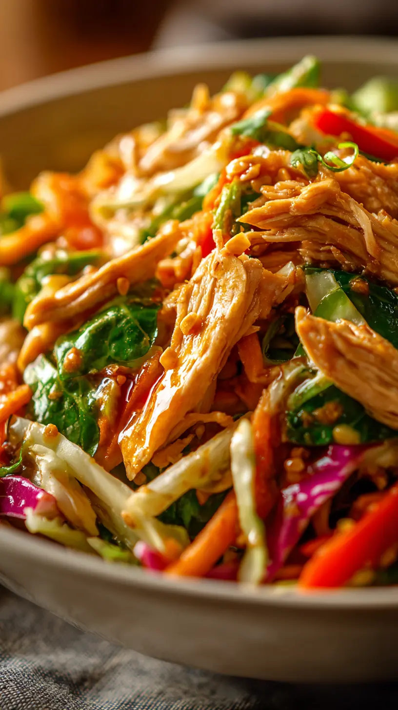 Step-by-step preparation of Savor Thai Chicken Salad with Peanut Dressing – Easy & Fresh! (Thai chicken salad)