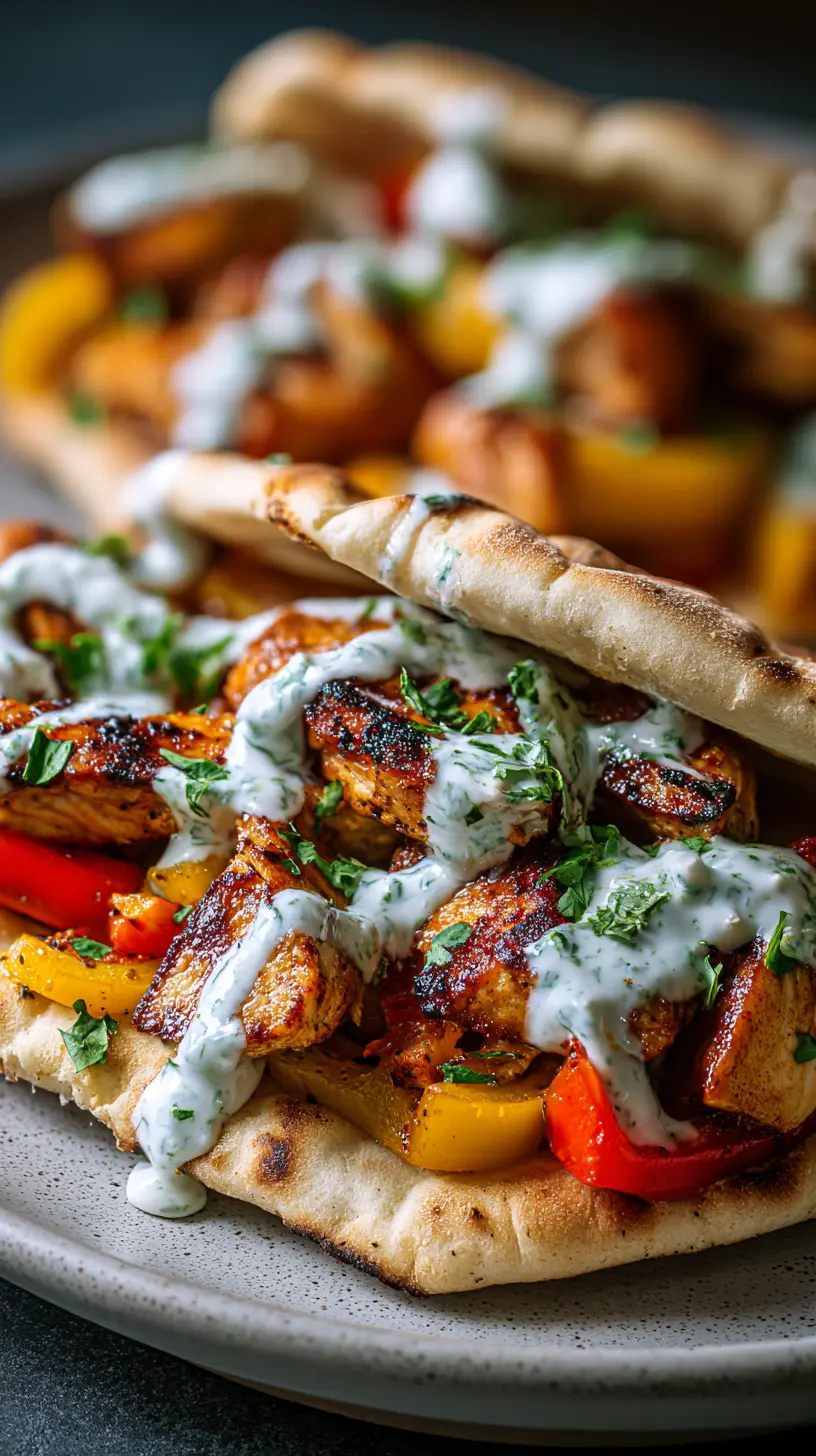 Serving suggestion for Sheet Pan Chicken Pitas with Herby Ranch — Sheet Pan Chicken Pitas
