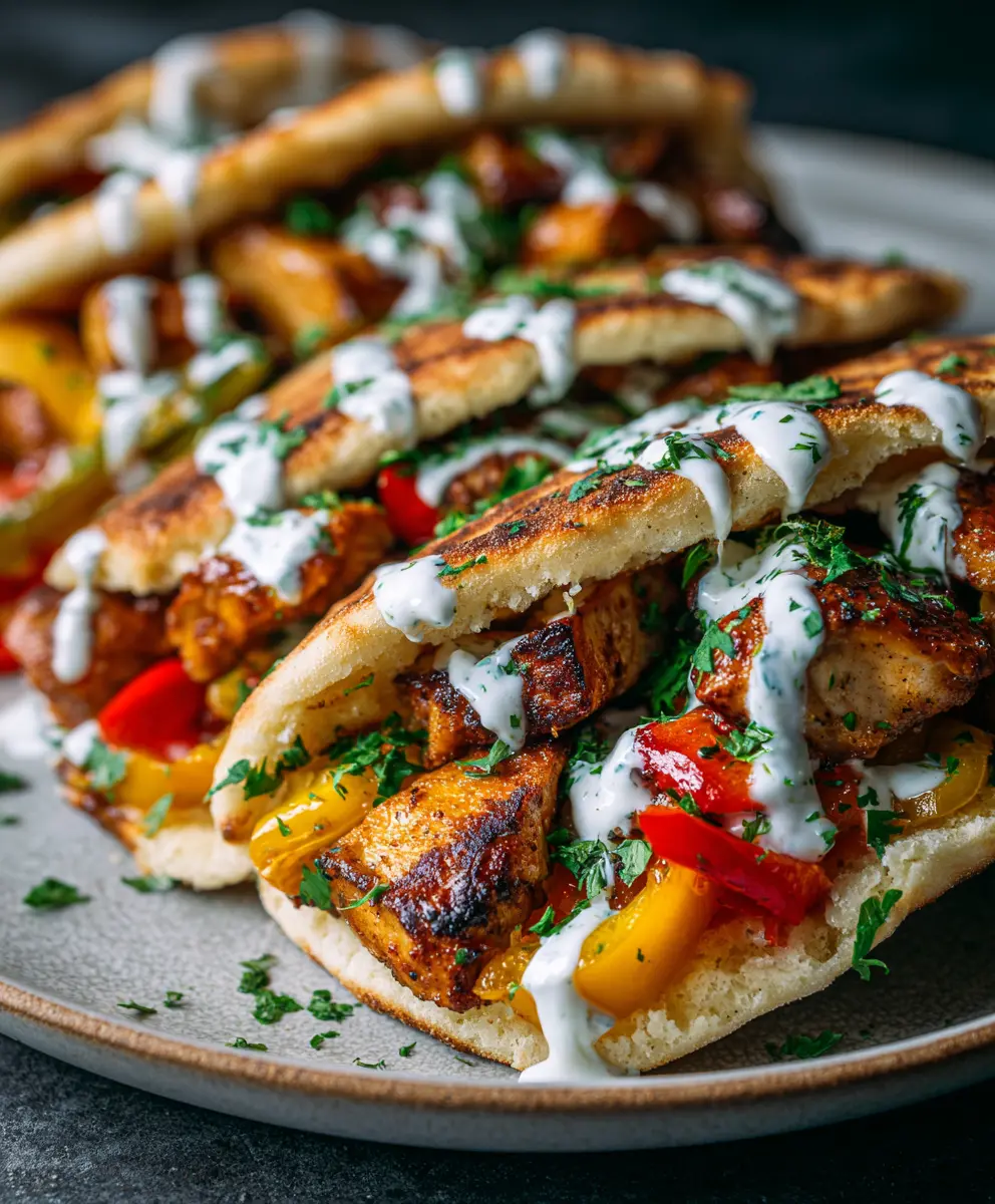 Sheet Pan Chicken Pitas with Herby Ranch — homemade Sheet Pan Chicken Pitas recipe