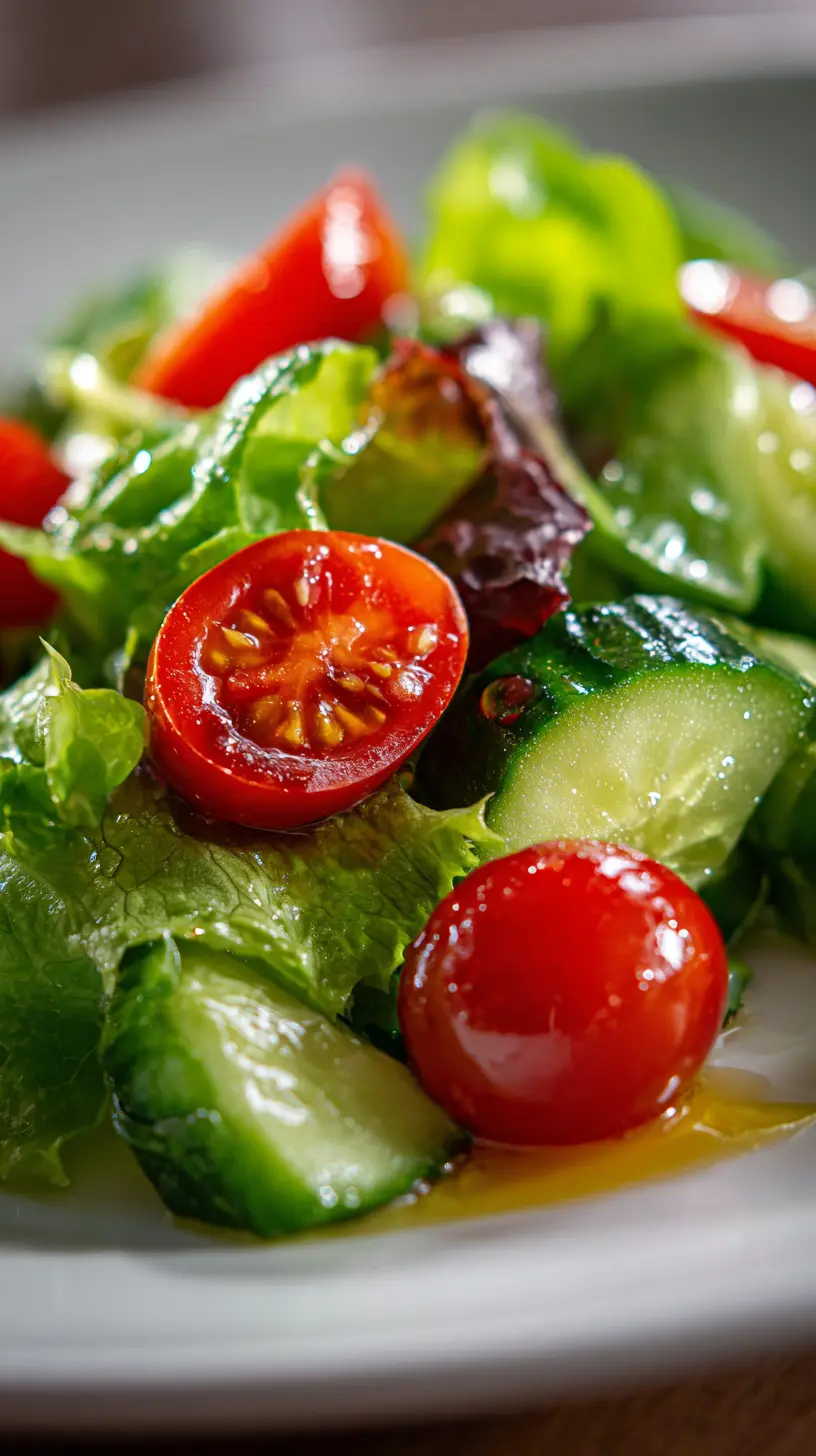 Serving suggestion for Simple Fresh Garden Side Salad — fresh garden side salad