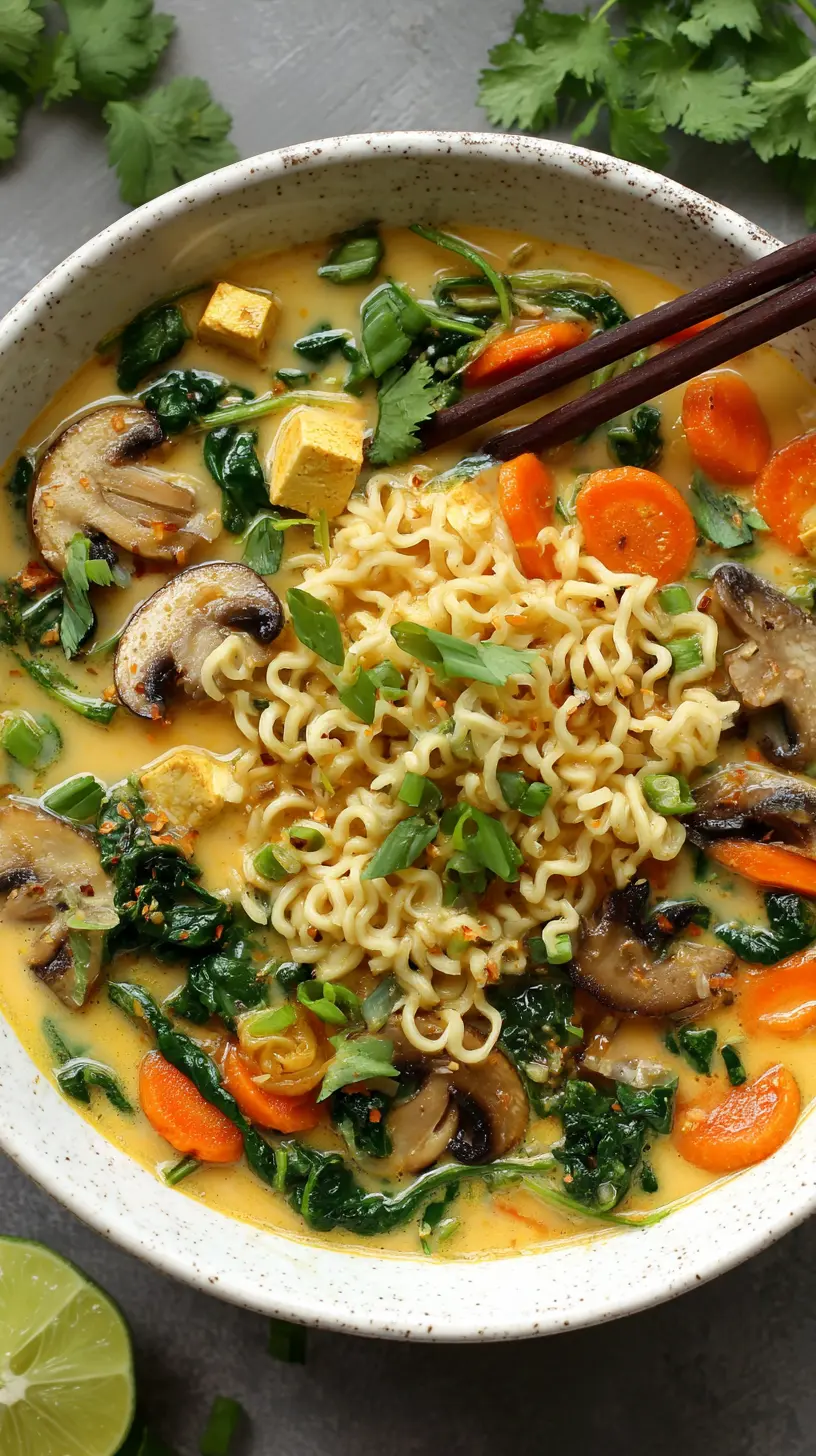Step-by-step preparation of Spicy Coconut Curry Ramen (Spicy Coconut Curry Ramen)