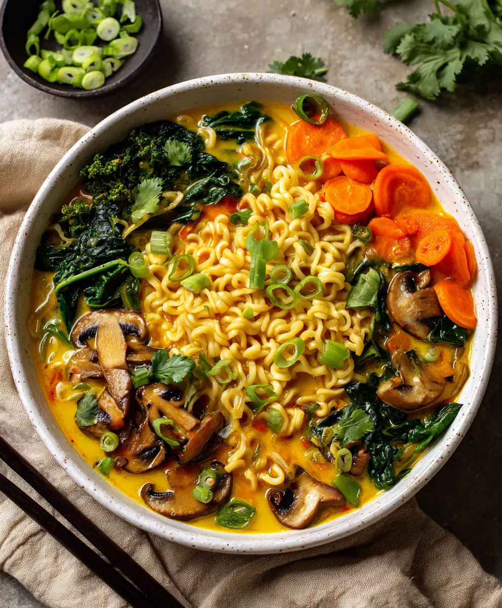 Serving suggestion for Spicy Coconut Curry Ramen — Spicy Coconut Curry Ramen