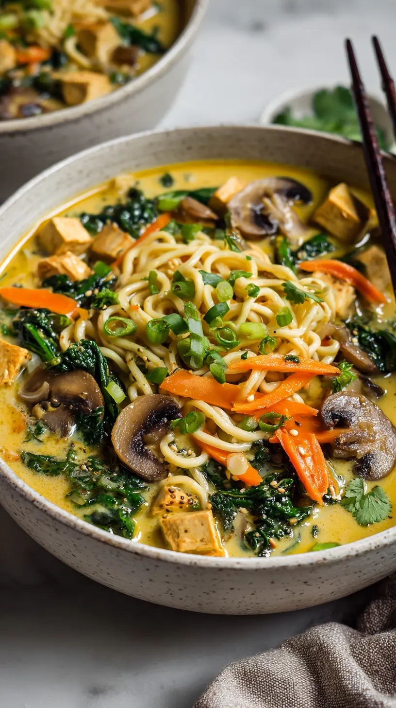 Spicy Coconut Curry Ramen — homemade Spicy Coconut Curry Ramen recipe