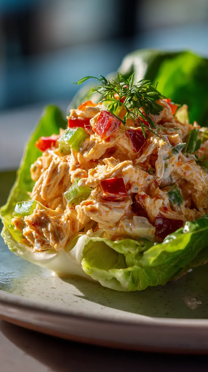 Serving suggestion for Sweet & Spicy Chili Mayo Chicken Salad — chili mayo chicken salad