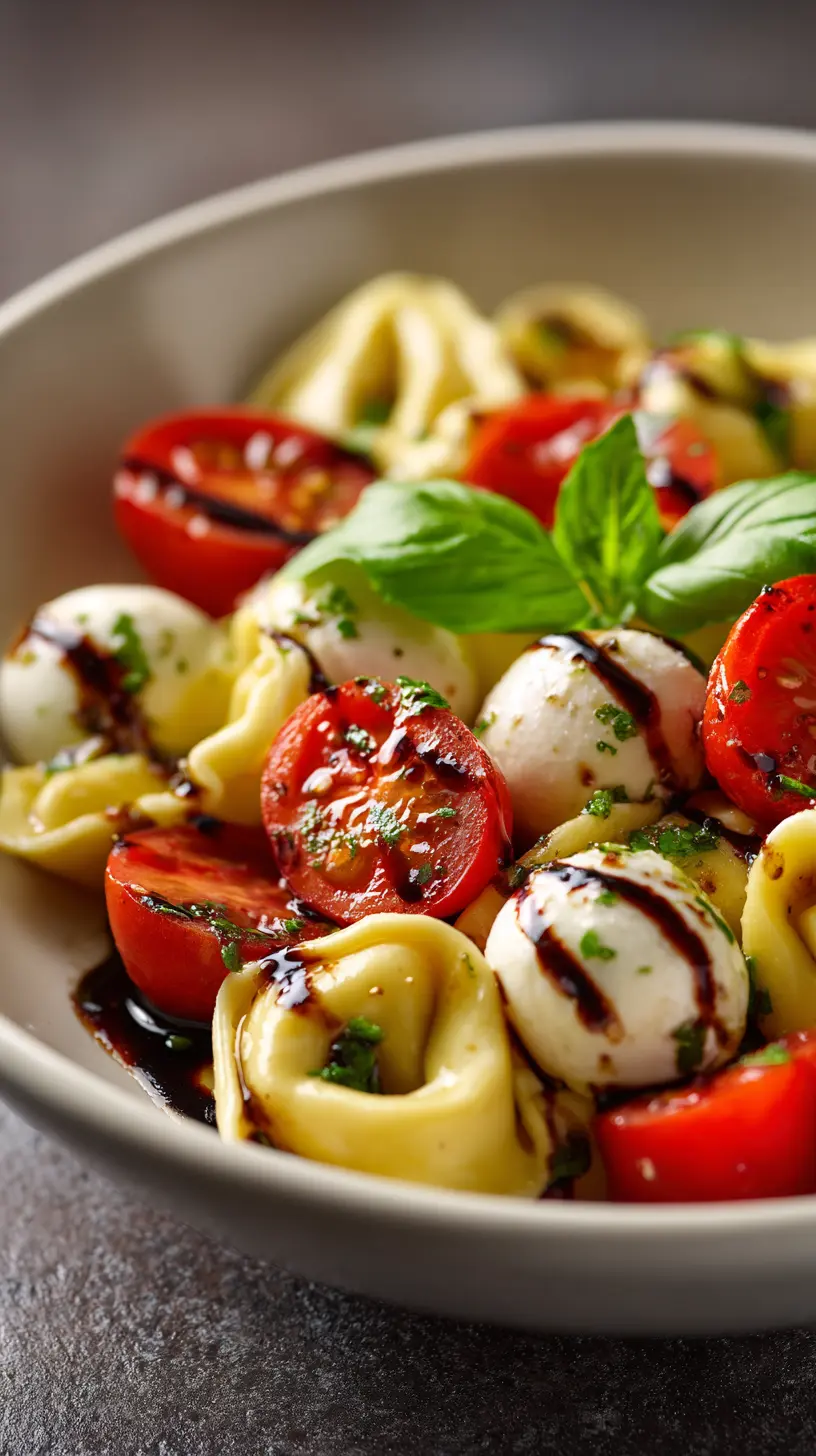 Step-by-step preparation of Tortellini Caprese Salad: A Fresh Twist on Classic Flavors (tortellini caprese salad)