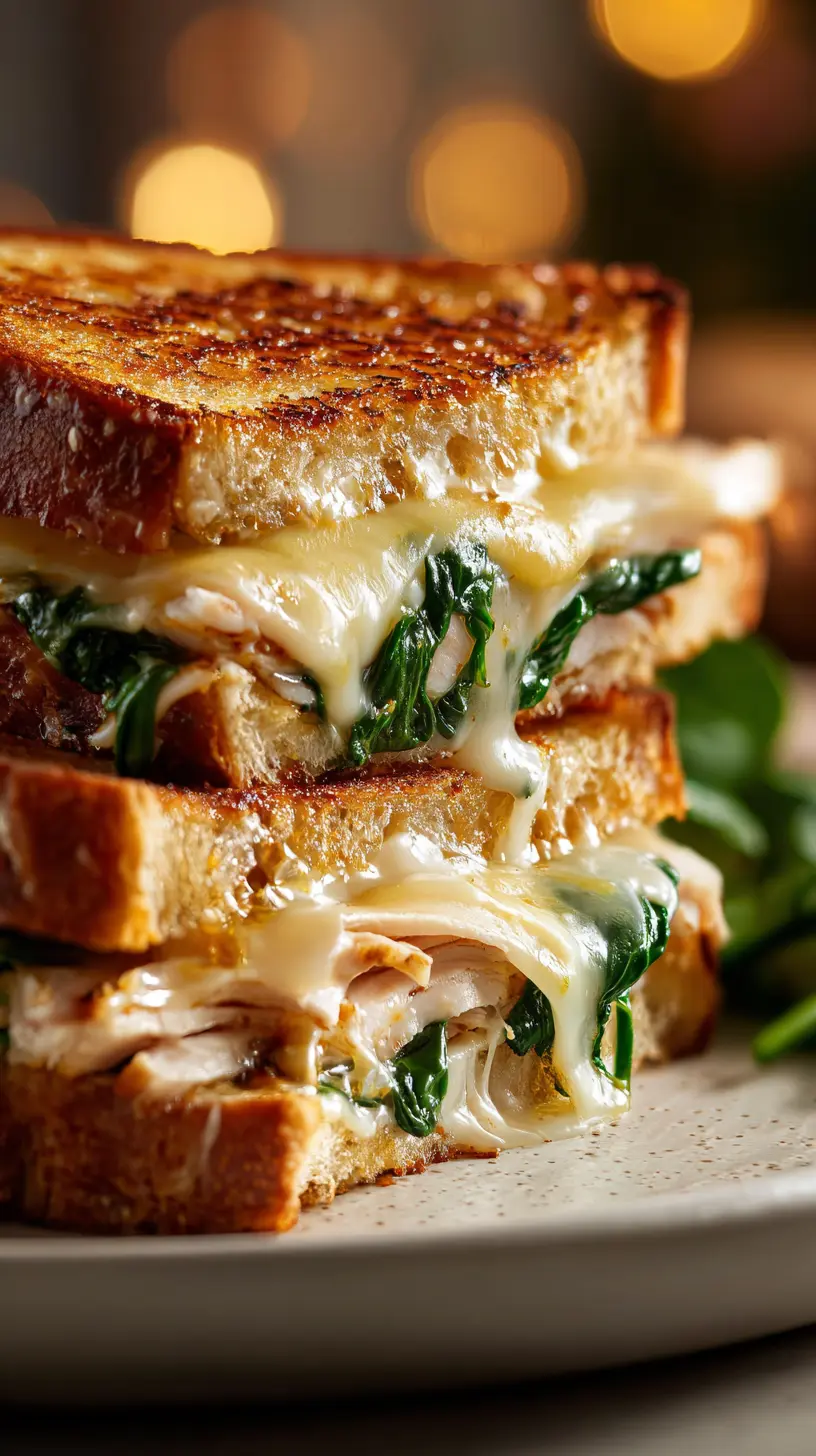 Step-by-step preparation of Ultimate Turkey Melt with Cheddar and Spinach Bliss (Turkey Melt)