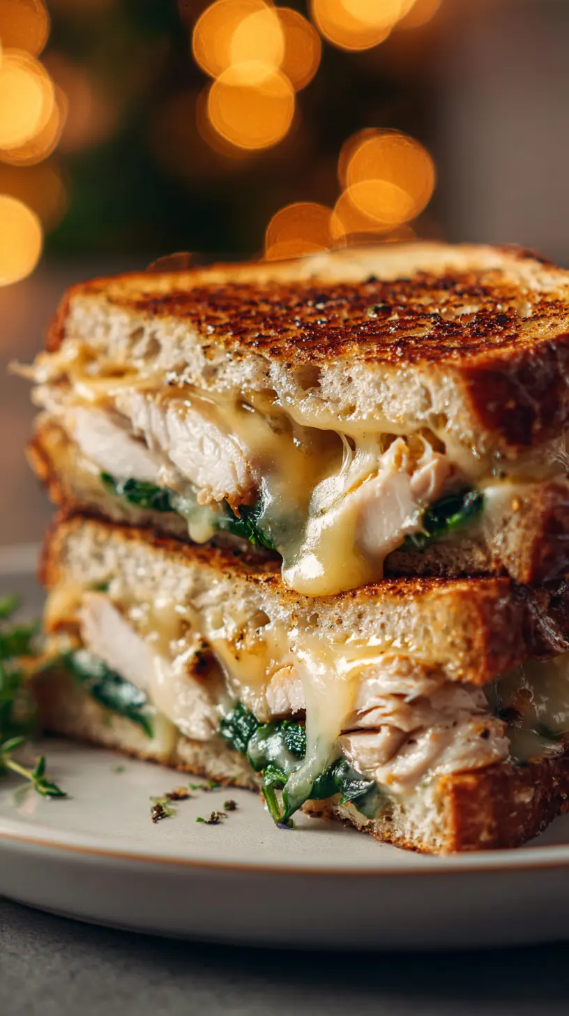 Serving suggestion for Ultimate Turkey Melt with Cheddar and Spinach Bliss — Turkey Melt