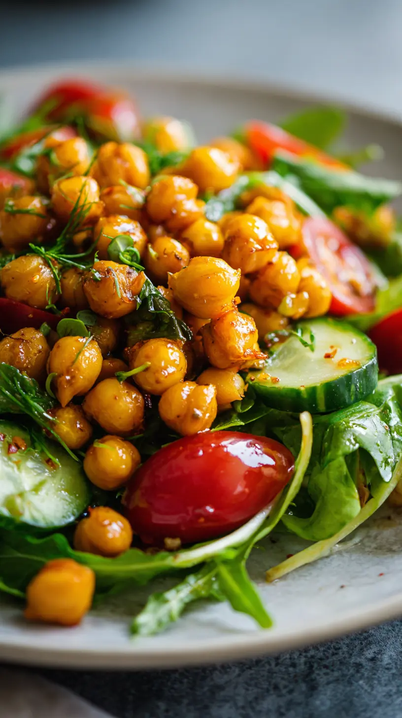 Step-by-step preparation of Vegan Crispy Chili Lime Chickpea Salad (Vegan Crispy Chili Lime Chickpea Salad)