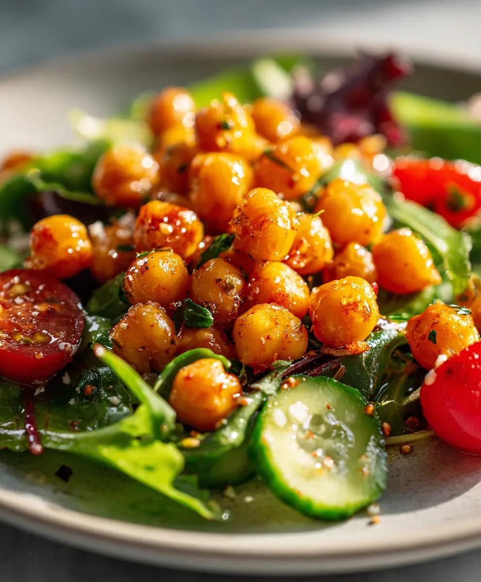 Vegan Crispy Chili Lime Chickpea Salad — homemade Vegan Crispy Chili Lime Chickpea Salad recipe
